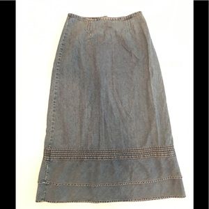 Vintage J Jill Midi Denim Skirt